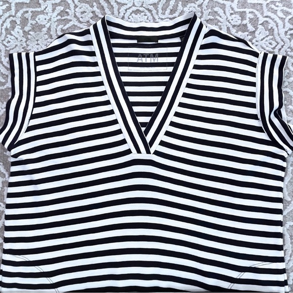 ATM Anthony Thomas Mellilo Pima Stripe Shift Dress - Picture 7 of 14